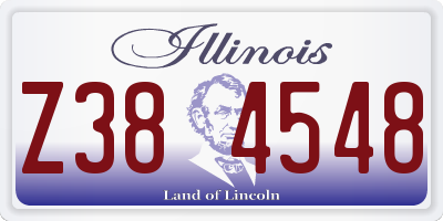 IL license plate Z384548