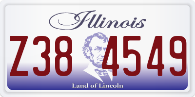 IL license plate Z384549