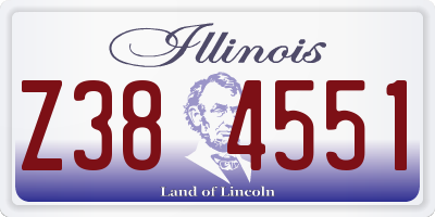 IL license plate Z384551