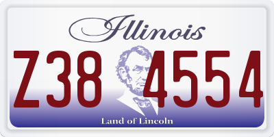 IL license plate Z384554