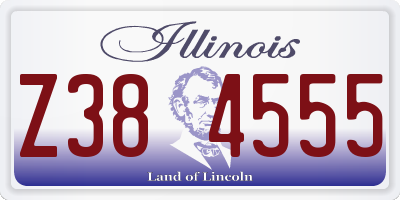 IL license plate Z384555