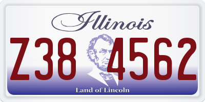 IL license plate Z384562