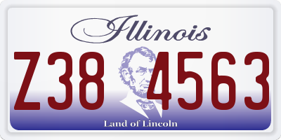 IL license plate Z384563