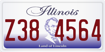 IL license plate Z384564