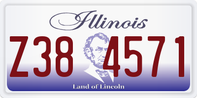 IL license plate Z384571
