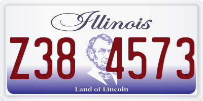 IL license plate Z384573