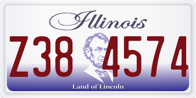 IL license plate Z384574