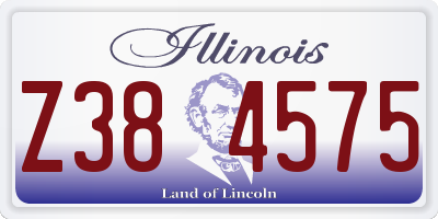 IL license plate Z384575