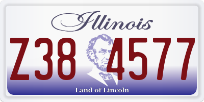 IL license plate Z384577