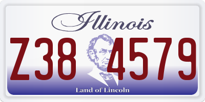 IL license plate Z384579