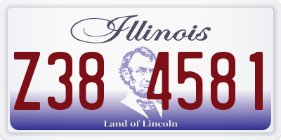 IL license plate Z384581