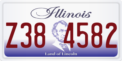 IL license plate Z384582