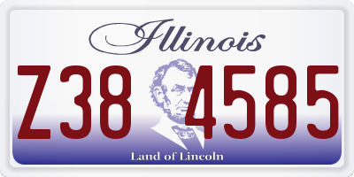 IL license plate Z384585