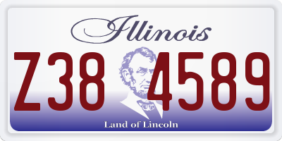 IL license plate Z384589