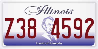 IL license plate Z384592