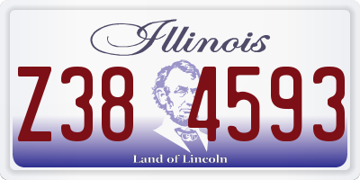 IL license plate Z384593