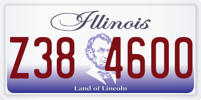 IL license plate Z384600