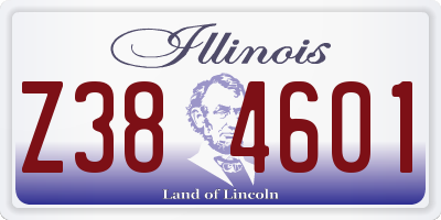 IL license plate Z384601