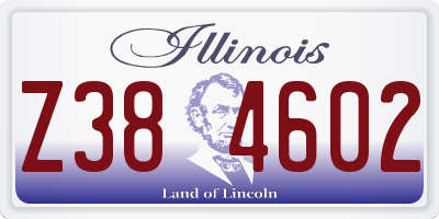 IL license plate Z384602