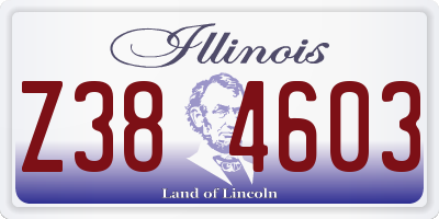 IL license plate Z384603