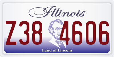 IL license plate Z384606