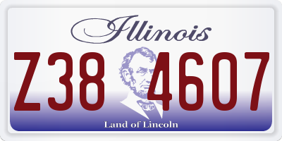IL license plate Z384607