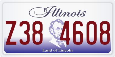 IL license plate Z384608