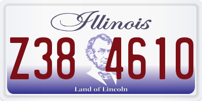 IL license plate Z384610