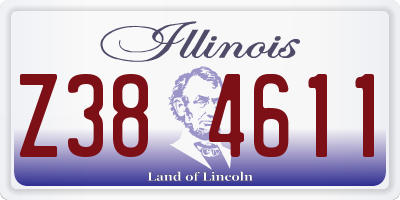 IL license plate Z384611
