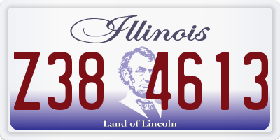 IL license plate Z384613