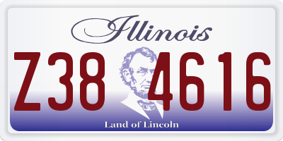 IL license plate Z384616