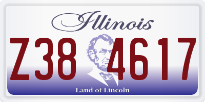 IL license plate Z384617