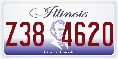 IL license plate Z384620