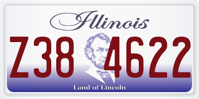 IL license plate Z384622