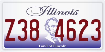 IL license plate Z384623