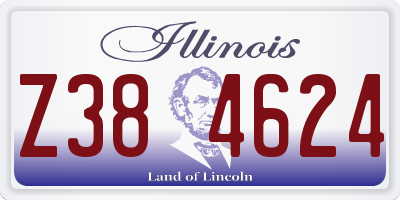 IL license plate Z384624
