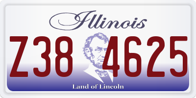 IL license plate Z384625