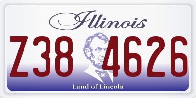 IL license plate Z384626