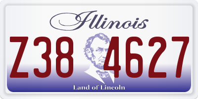 IL license plate Z384627