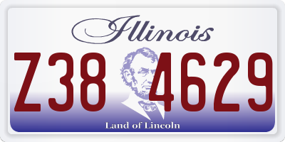 IL license plate Z384629