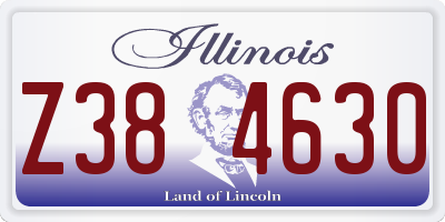 IL license plate Z384630