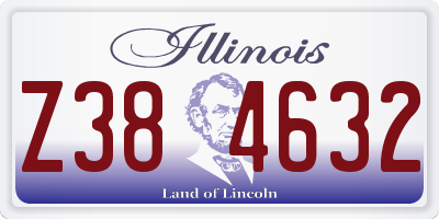 IL license plate Z384632