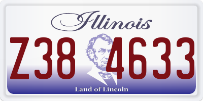 IL license plate Z384633