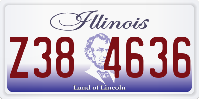 IL license plate Z384636