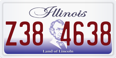 IL license plate Z384638