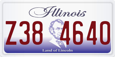 IL license plate Z384640