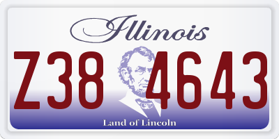 IL license plate Z384643