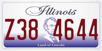 IL license plate Z384644