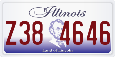IL license plate Z384646