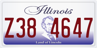 IL license plate Z384647